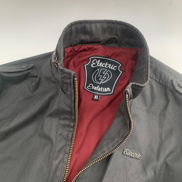 Electric Jacket Mens XL Gray Evolution Full Zip Waxed Canvas - Picture 4 of 10